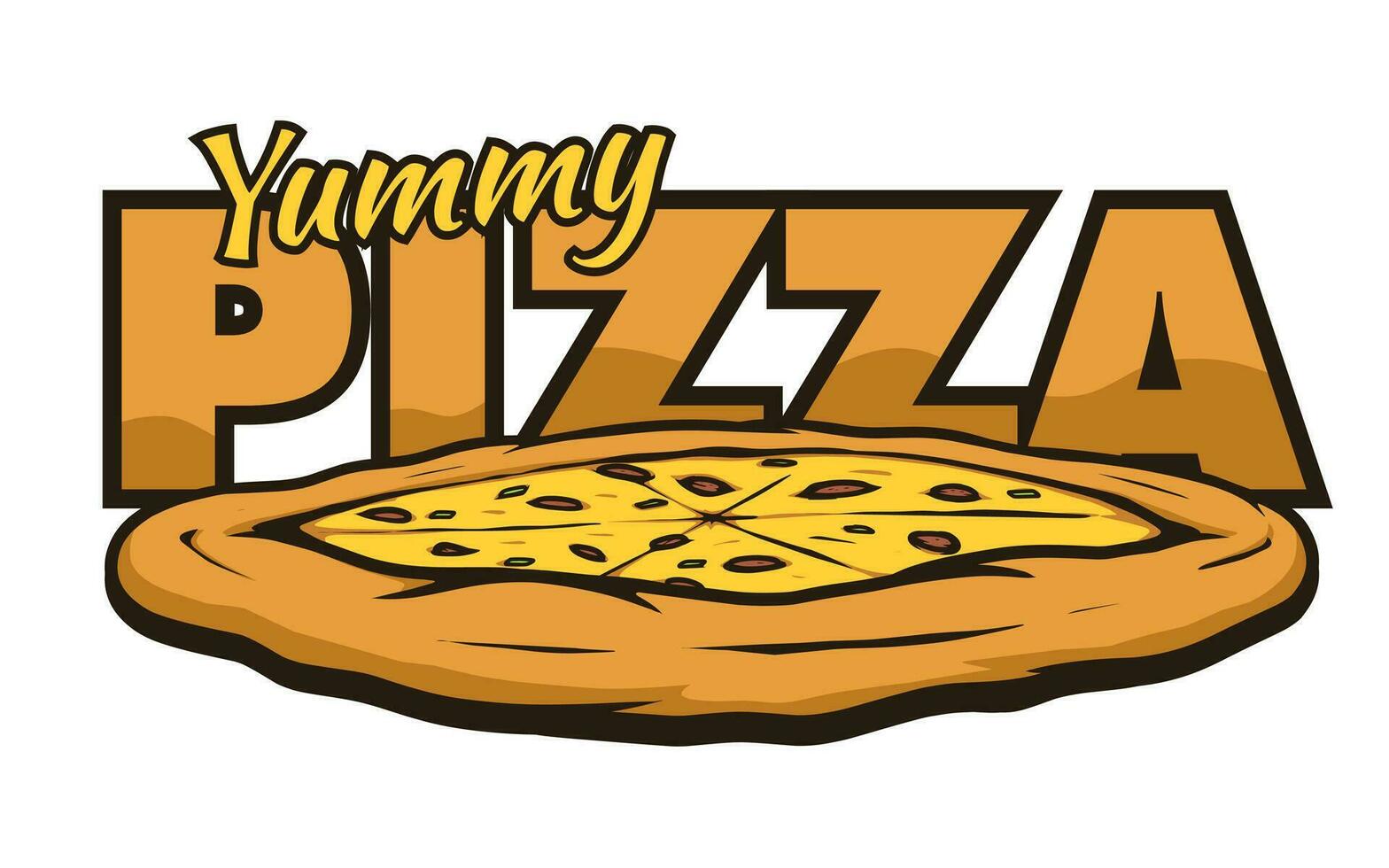 Yummy pizza vector design template