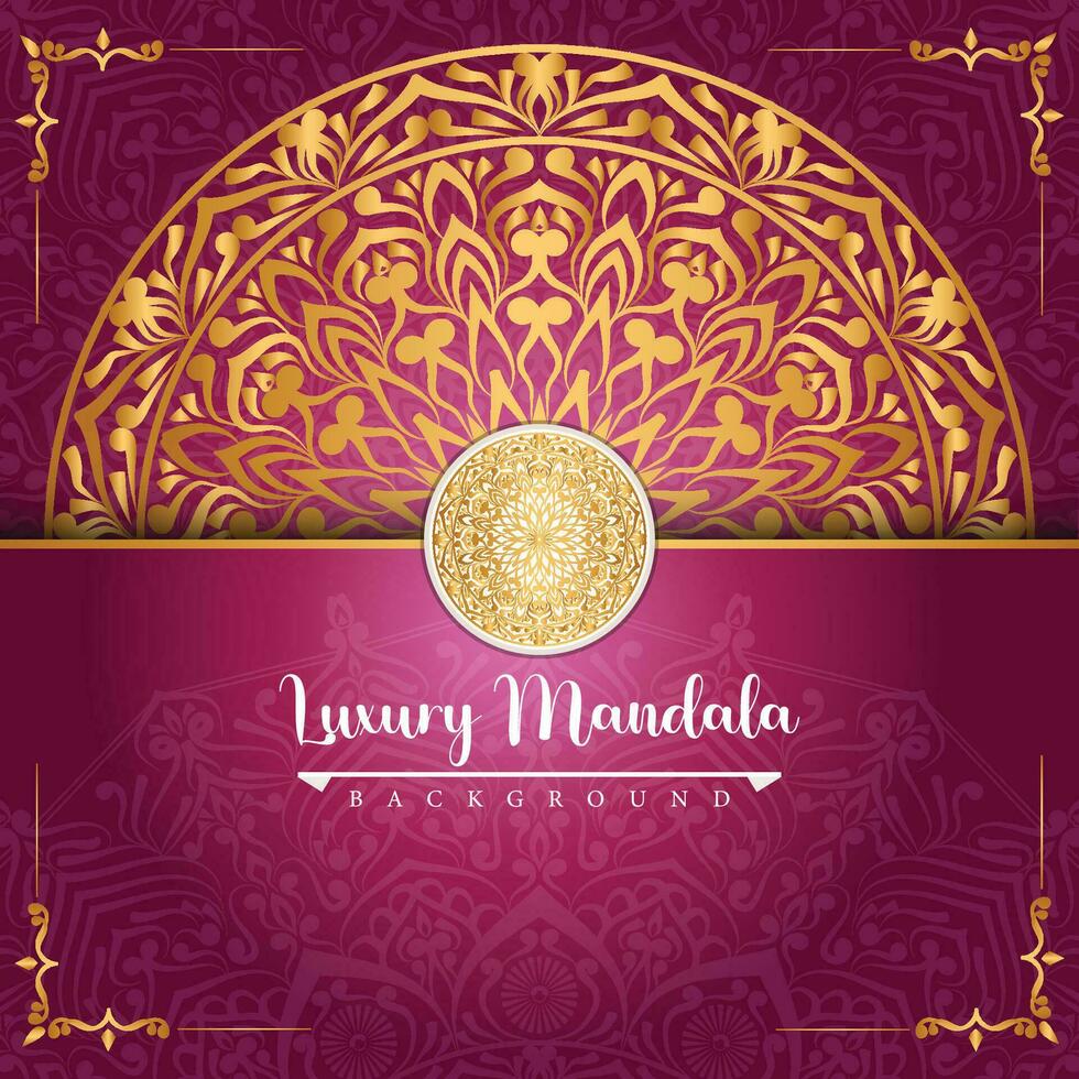 Luxury mandala background with golden arabesque pattern arabic islamic east style.decorative mandala for print, poster, cover, brochure, flyer, banner. vector