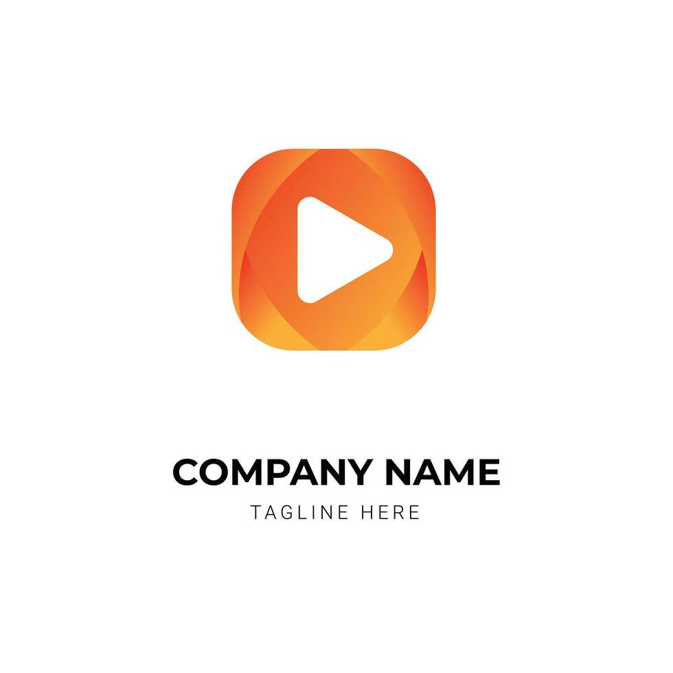 modern studio or play icon logo design for corporate company vector