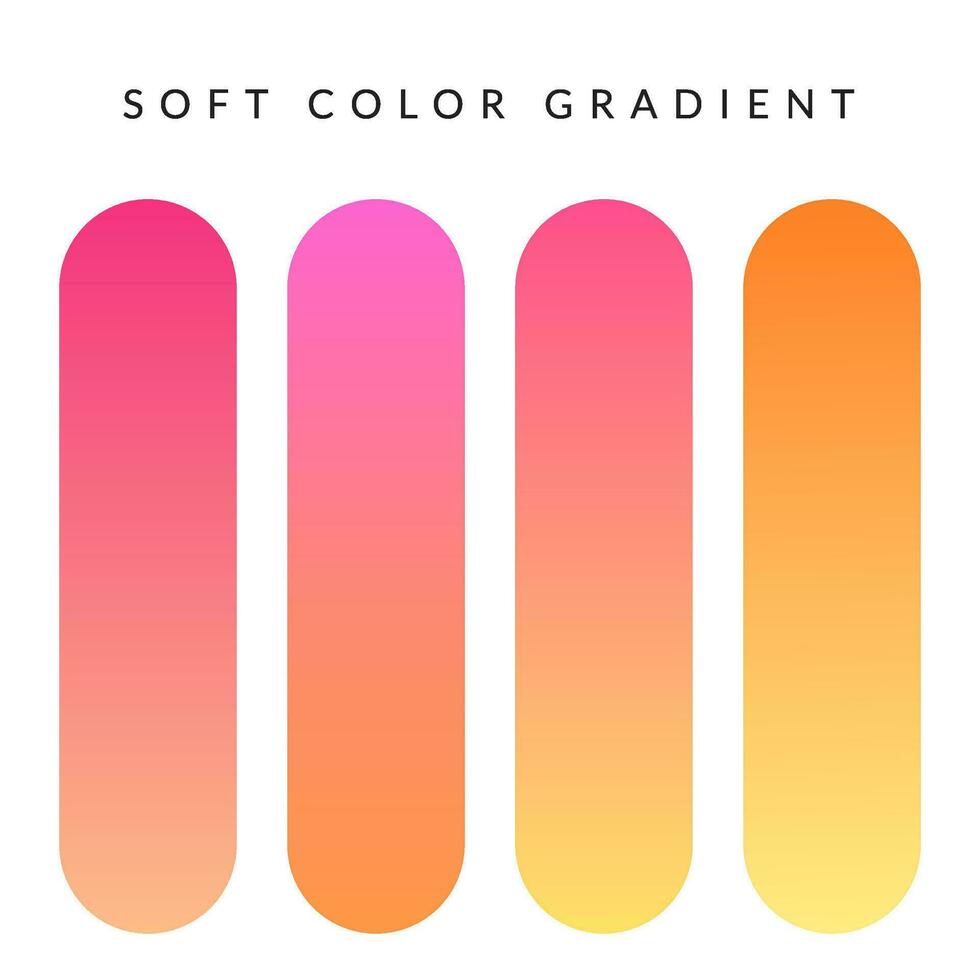 Soft Gradient Color. soft color palette. pastel colors. vector