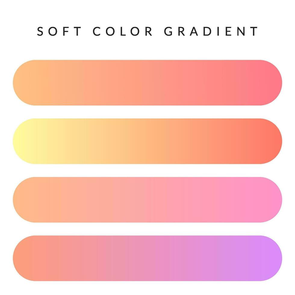 Soft Gradient Color. soft color palette. pastel colors. vector