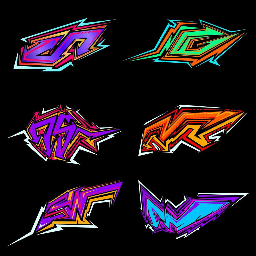 Decal warpping sport racing design vector