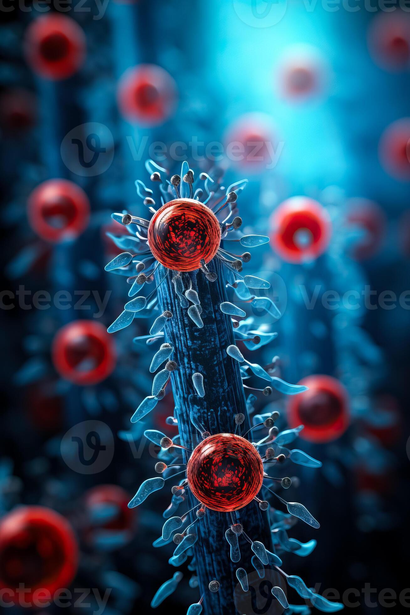 Antibodies bind to receptors on human cells 28575972 Stock Photo at Vecteezy