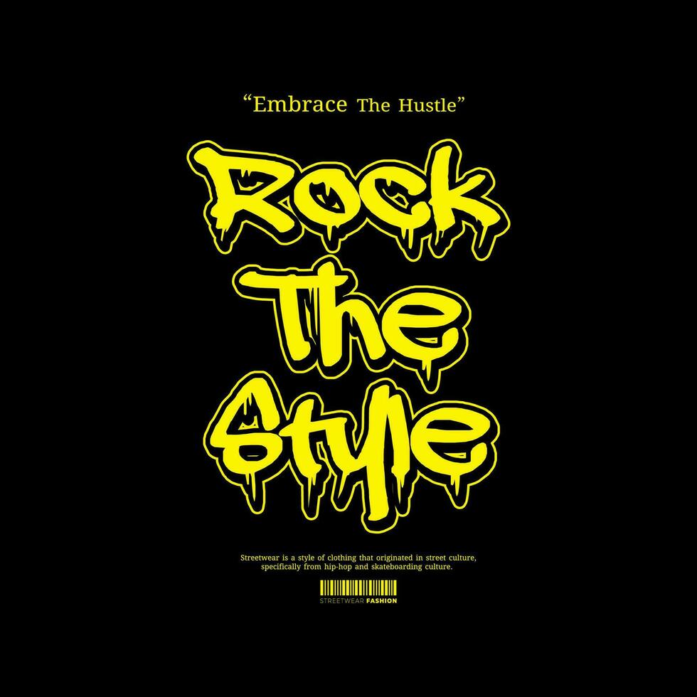 Streetwear Design, Urban Style, Text Slogan. Print Pattern Design for T-shirts, Jackets or Screen Printing. vector