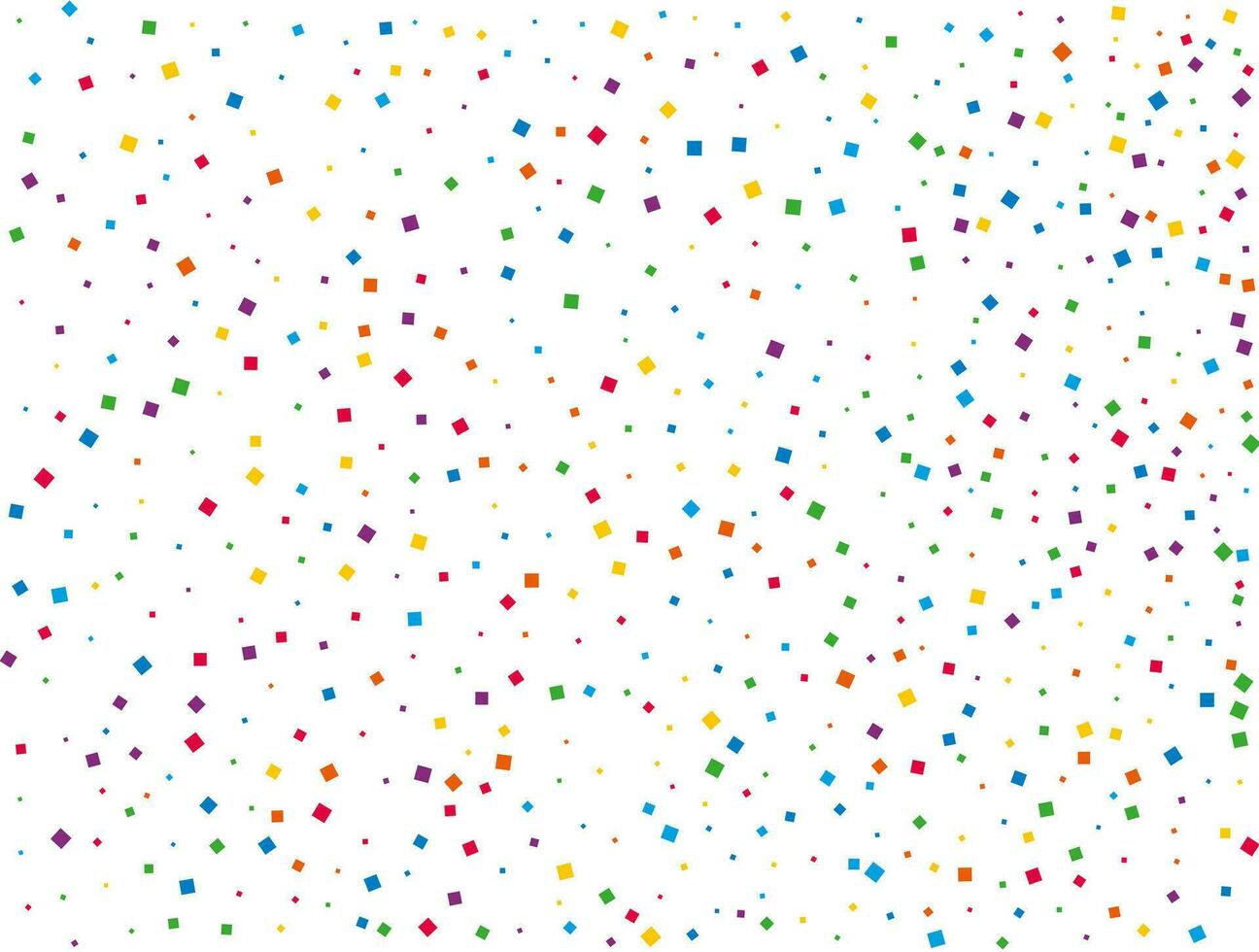 Rainbow Squares Confetti. Rainbow glitter confetti background. Bright festive texture. Vector illustration.