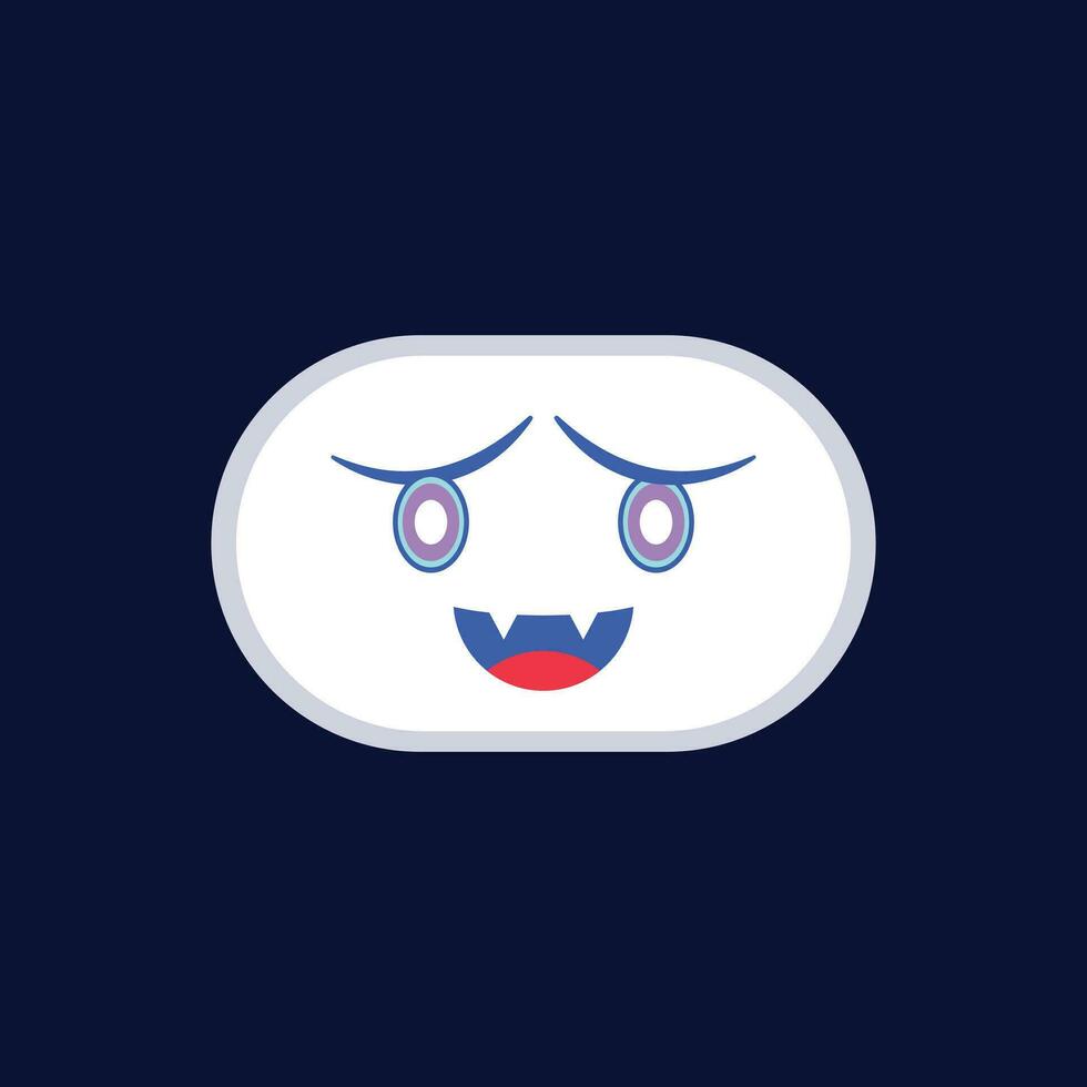 vector illustration of cute ghost cartoon character