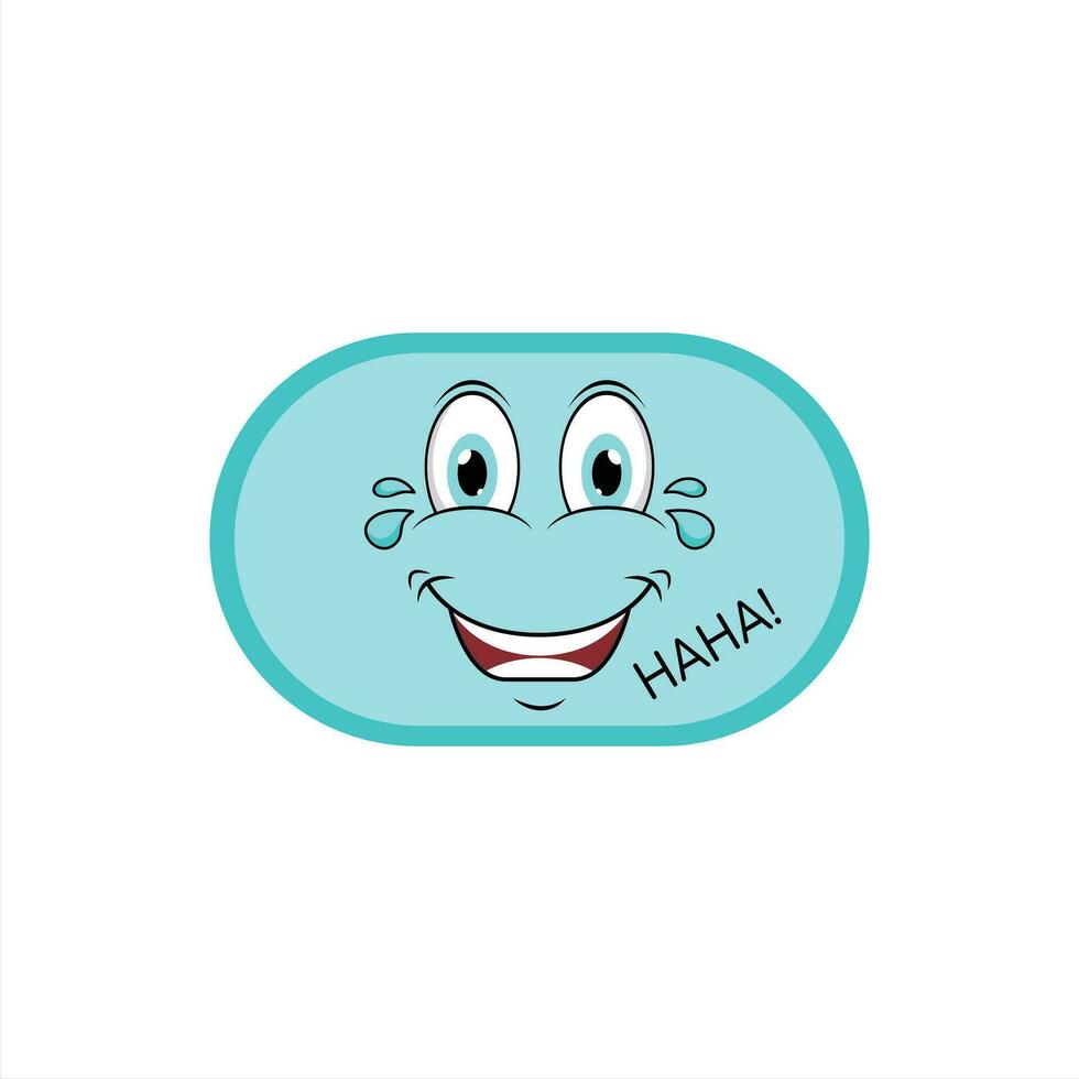 vector illustration of cute blue mascot cartoon character