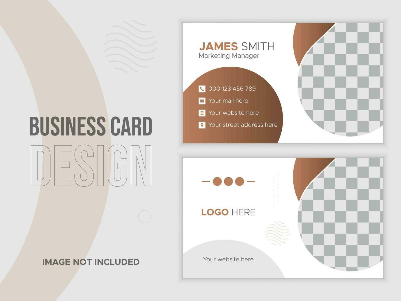 Corporate Business Card Template - Both Side Design vector