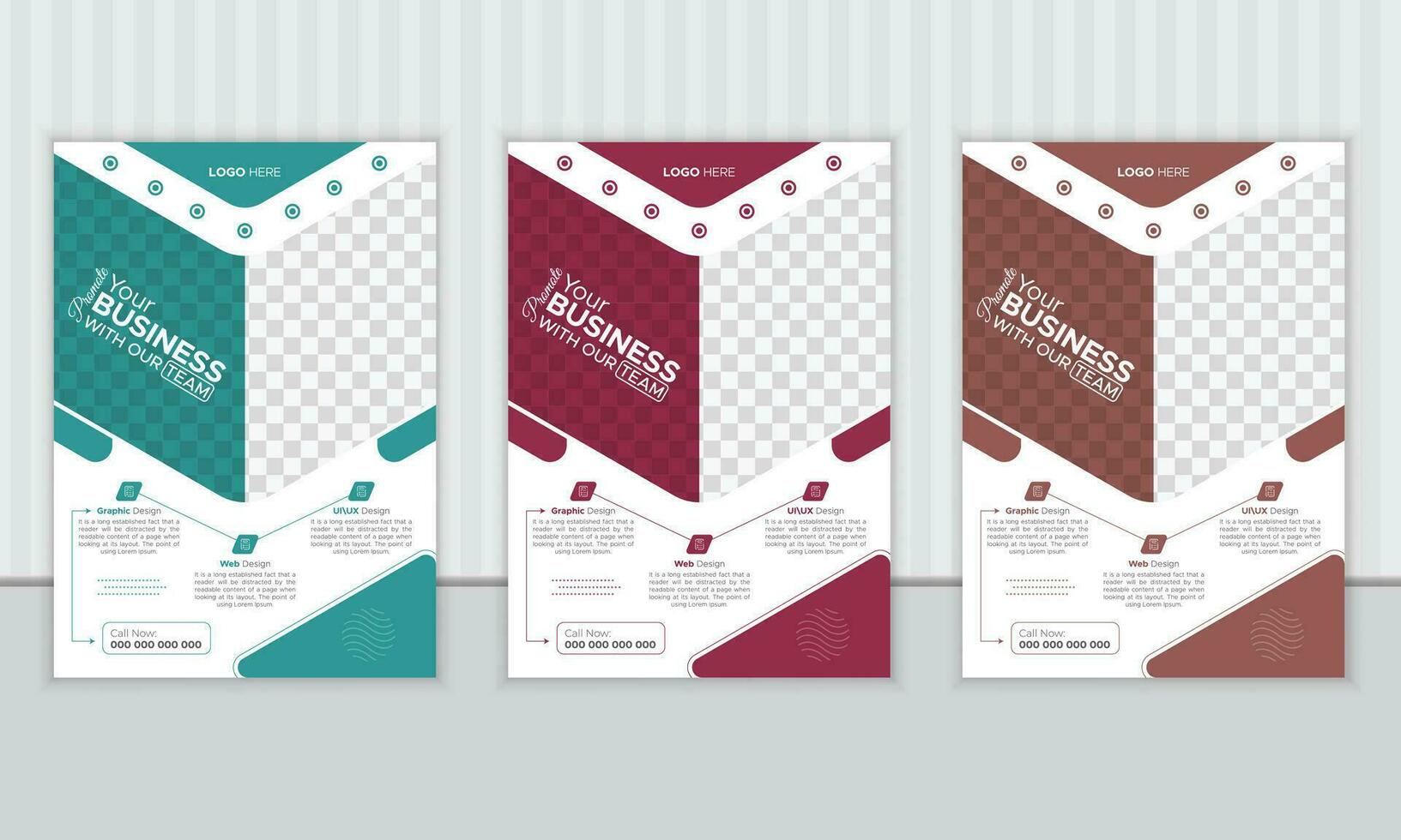 Business brochure flyer design layout template A4, Abstract creative corporate and business flyer, Easy to use and edit. vector