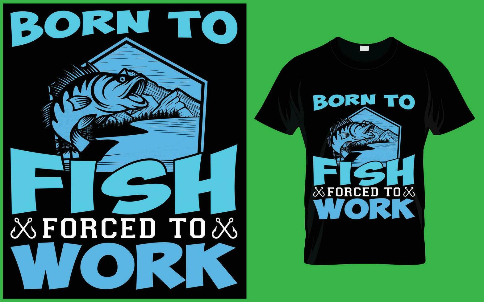 Print Fishing Vector T Shirt Design