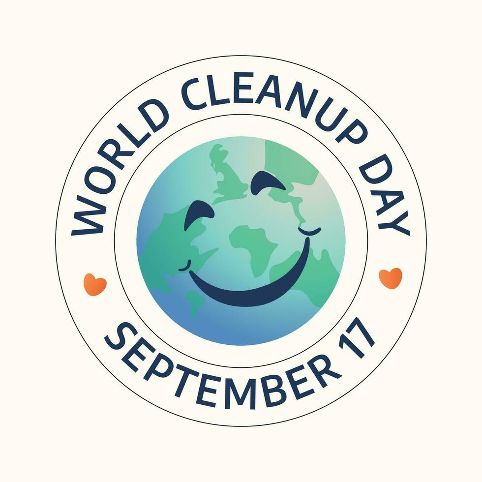world cleanup day design template good for celebration usage. clean up day vector illustration. globe vector design. vector eps 10.