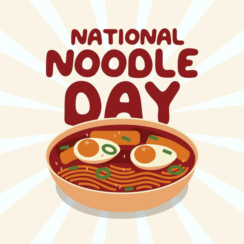 national noodle day design template good for celebration usage. noodle design template. noodle vector design. vector eps 10.