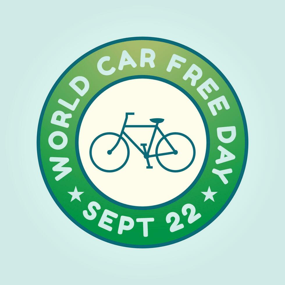 World Car Free Day design template good for celebration usage. car free day illustration. flat design. vector eps 10.