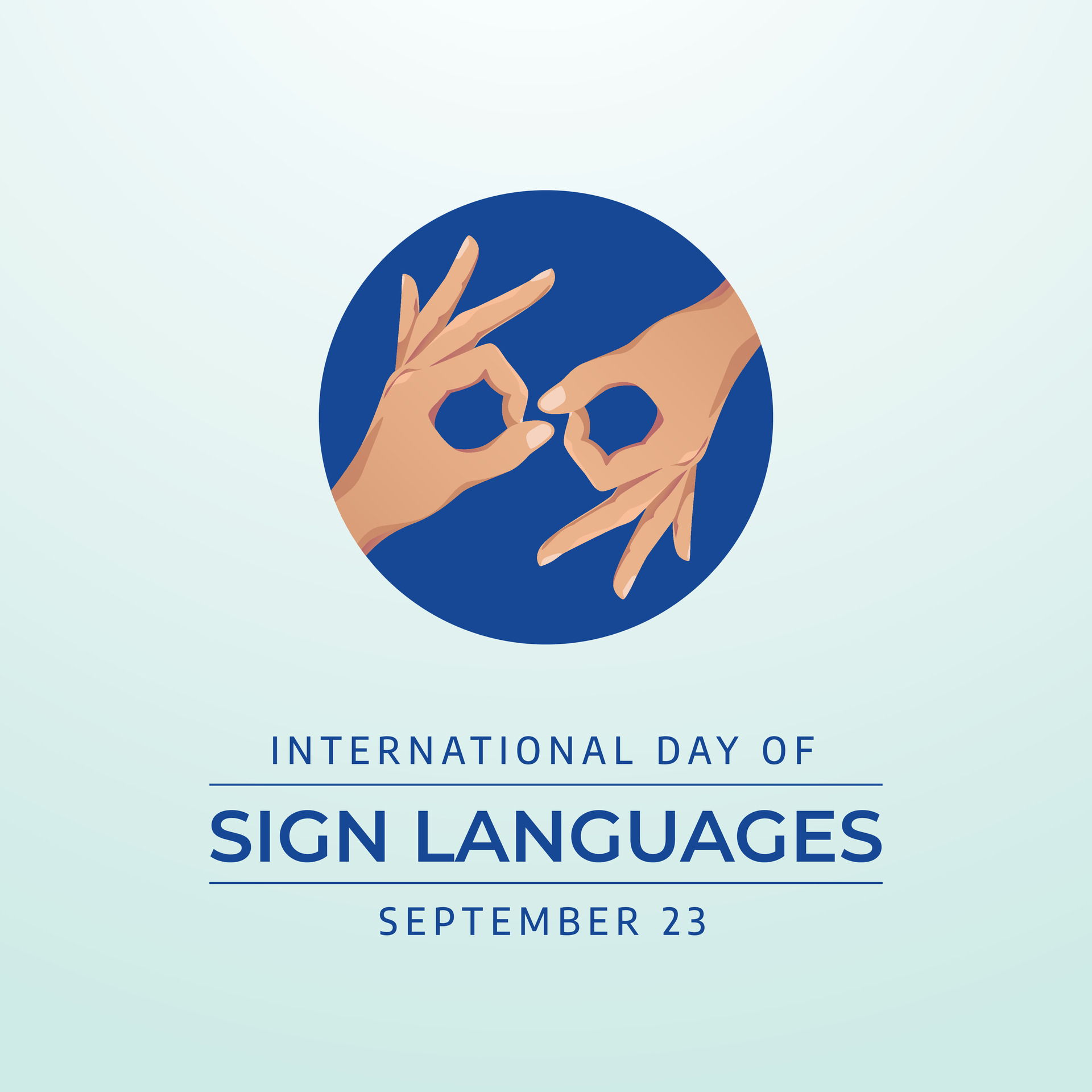 International Day of Sign Languages design template good for ...