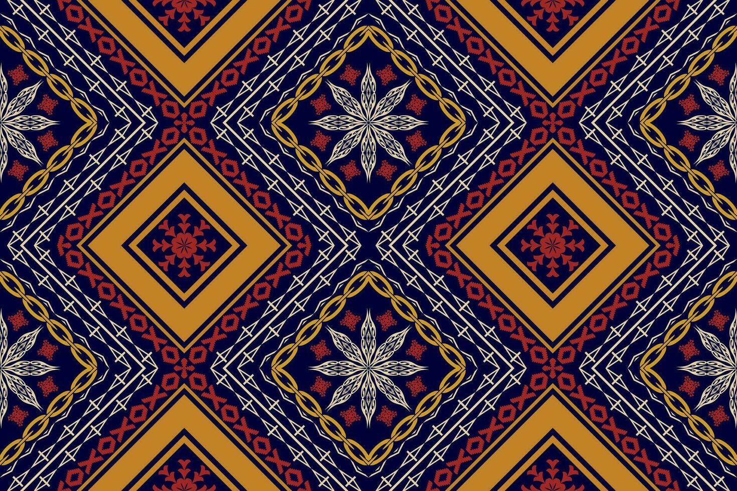 Geometric ethnic oriental traditional art pattern.Figure tribal embroidery style.Design for background,wallpaper,clothing,wrapping,fabric,element,,vector illustration. vector