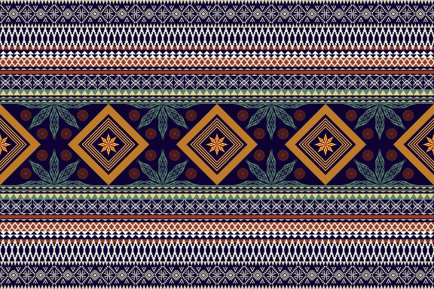 patrón de arte tradicional oriental étnico geométrico.figura estilo de bordado tribal.diseño para fondo, papel tapiz, ropa, envoltura, tela, elemento, ilustración vectorial. vector