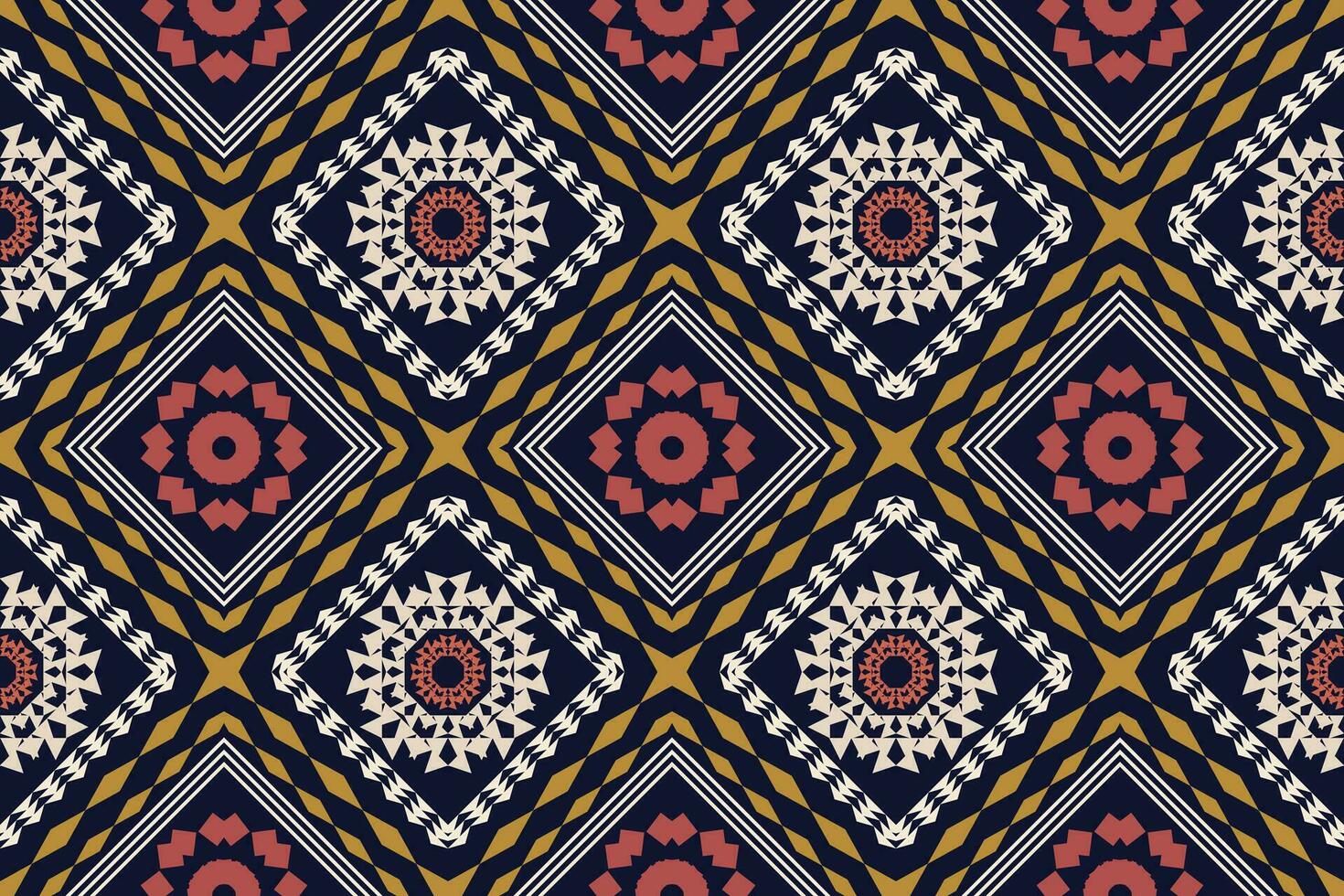 Geometric ethnic oriental traditional art pattern.Figure tribal embroidery style.Design for background,wallpaper,clothing,wrapping,fabric,element,,vector illustration. vector