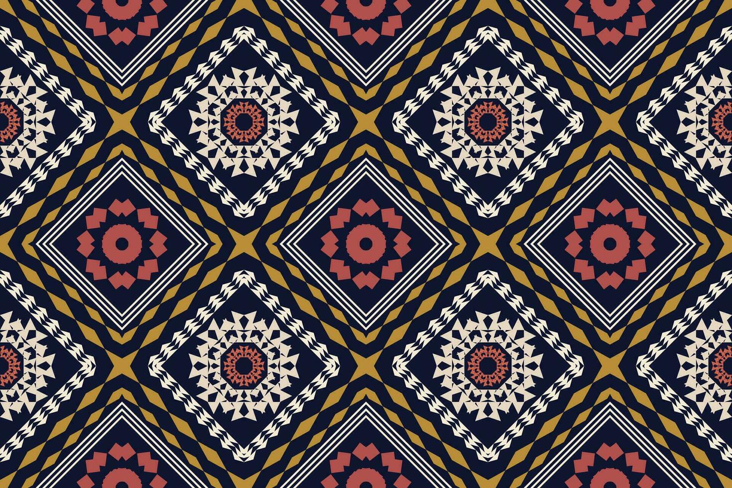 Geometric ethnic oriental traditional art pattern.Figure tribal embroidery style.Design for background,wallpaper,clothing,wrapping,fabric,element,,vector illustration. vector