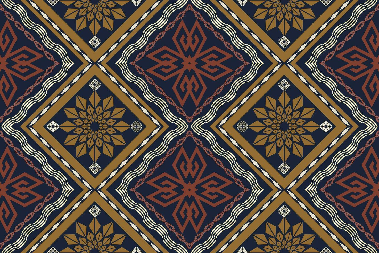 Geometric ethnic oriental traditional art pattern.Figure tribal embroidery style.Design for background,wallpaper,clothing,wrapping,fabric,element,,vector illustration. vector