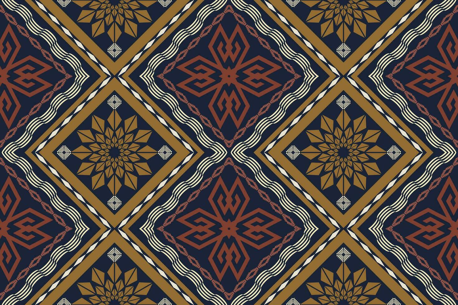 Geometric ethnic oriental traditional art pattern.Figure tribal embroidery style.Design for background,wallpaper,clothing,wrapping,fabric,element,,vector illustration. vector