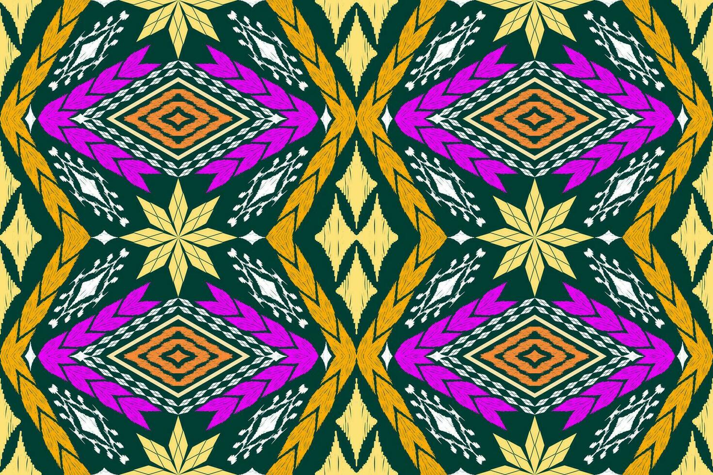 patrón de arte tradicional oriental étnico geométrico.figura estilo de bordado tribal.diseño para fondo, papel tapiz, ropa, envoltura, tela, elemento, ilustración vectorial. vector