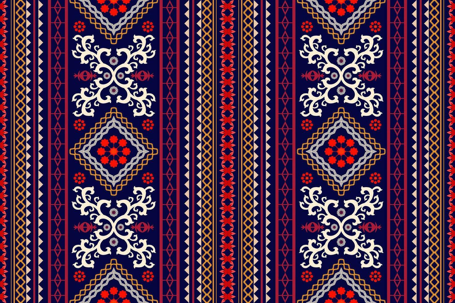 Geometric ethnic oriental traditional art pattern.Figure tribal embroidery style.Design for background,wallpaper,clothing,wrapping,fabric,element,,vector illustration. vector