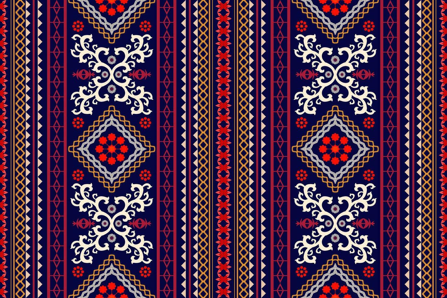 Geometric ethnic oriental traditional art pattern.Figure tribal embroidery style.Design for background,wallpaper,clothing,wrapping,fabric,element,,vector illustration. vector