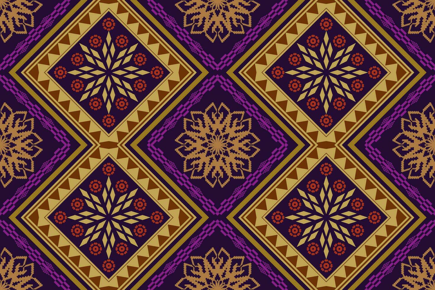 patrón de arte tradicional oriental étnico geométrico.figura estilo de bordado tribal.diseño para fondo, papel tapiz, ropa, envoltura, tela, elemento, ilustración vectorial. vector