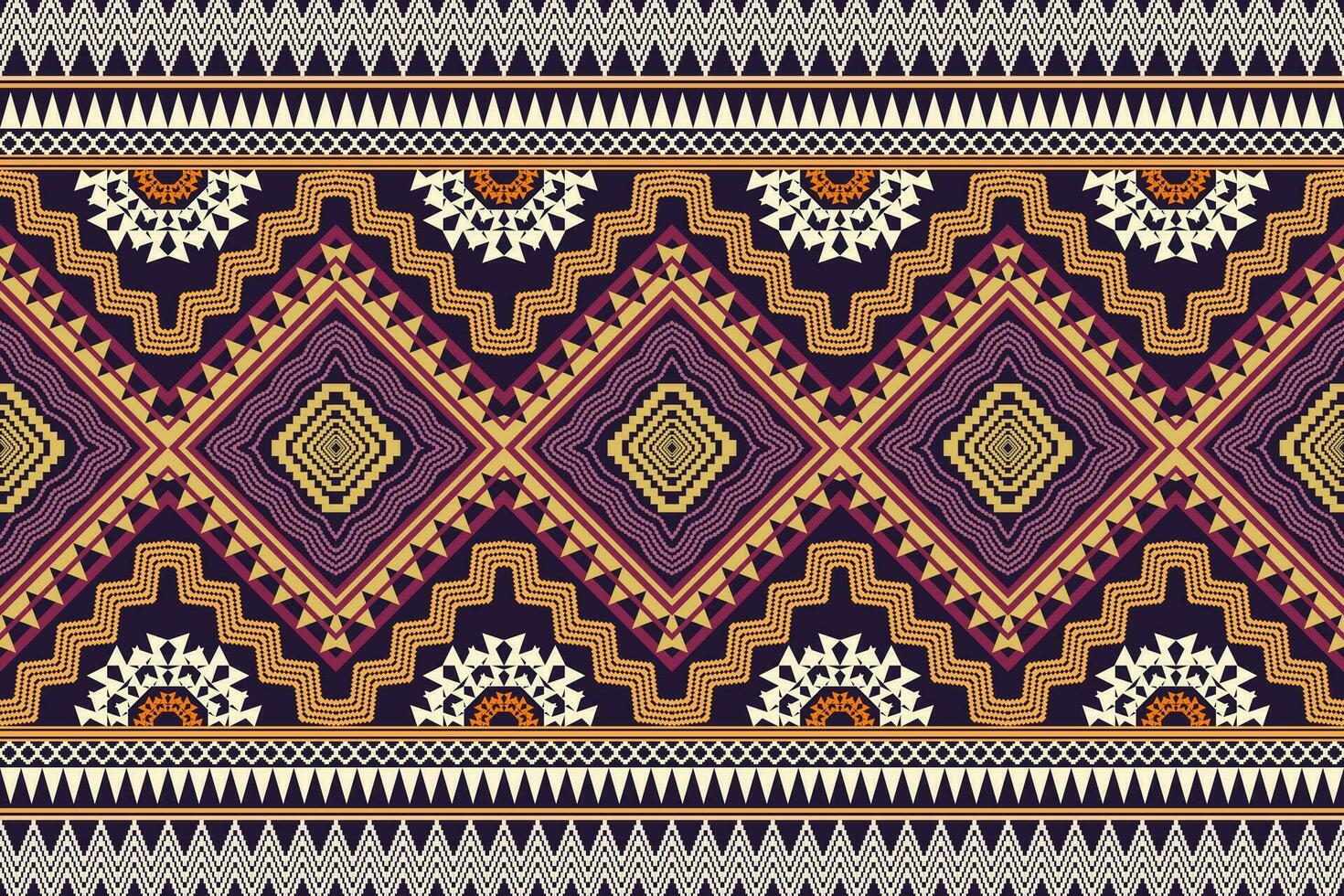 Geometric ethnic oriental traditional art pattern.Figure tribal embroidery style.Design for background,wallpaper,clothing,wrapping,fabric,element,,vector illustration. vector