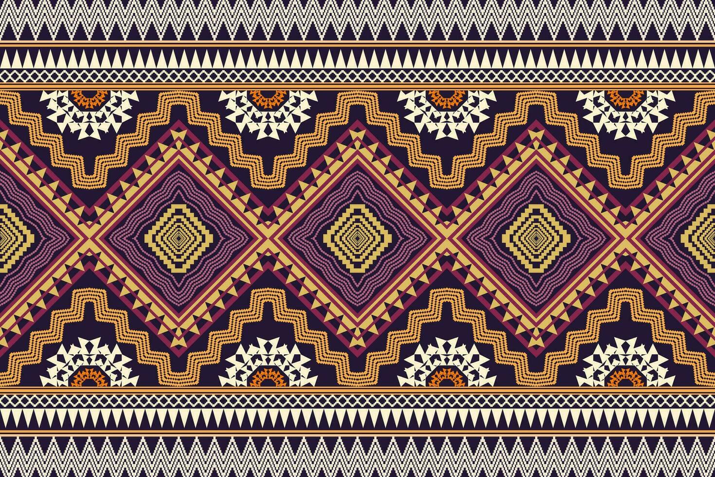 Geometric ethnic oriental traditional art pattern.Figure tribal embroidery style.Design for background,wallpaper,clothing,wrapping,fabric,element,,vector illustration. vector