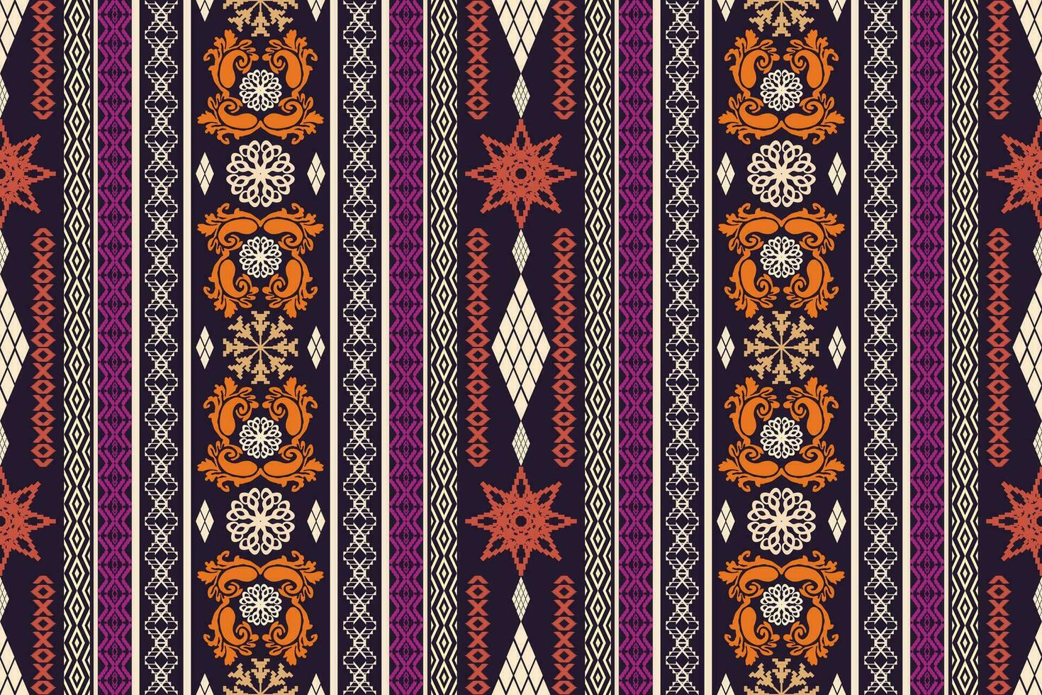 Geometric ethnic oriental traditional art pattern.Figure tribal embroidery style.Design for background,wallpaper,clothing,wrapping,fabric,element,,vector illustration. vector