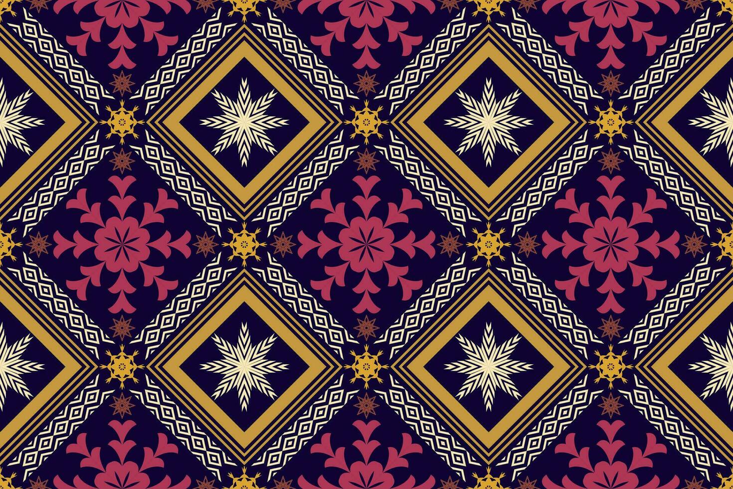 Geometric ethnic oriental traditional art pattern.Figure tribal embroidery style.Design for background,wallpaper,clothing,wrapping,fabric,element,,vector illustration. vector