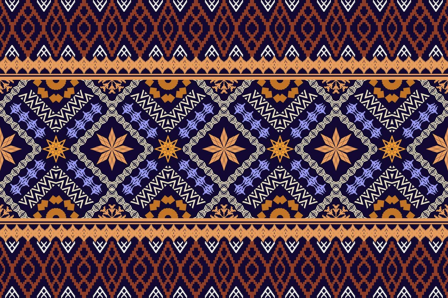 Geometric ethnic oriental traditional art pattern.Figure tribal embroidery style.Design for background,wallpaper,clothing,wrapping,fabric,element,,vector illustration. vector