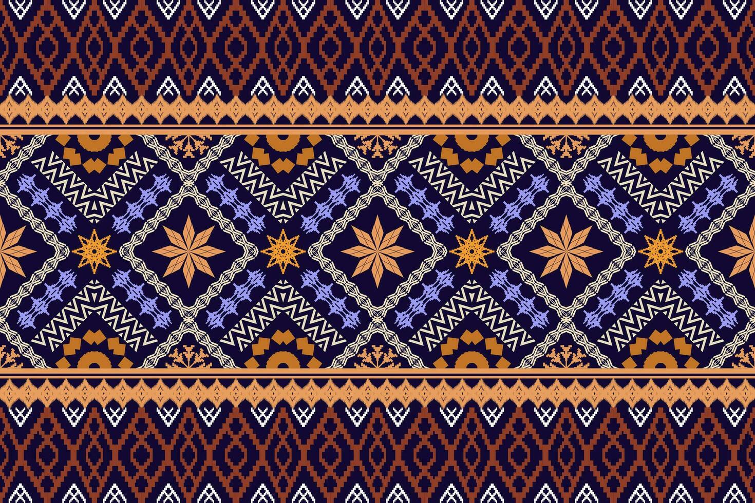 patrón de arte tradicional oriental étnico geométrico.figura estilo de bordado tribal.diseño para fondo, papel tapiz, ropa, envoltura, tela, elemento, ilustración vectorial. vector