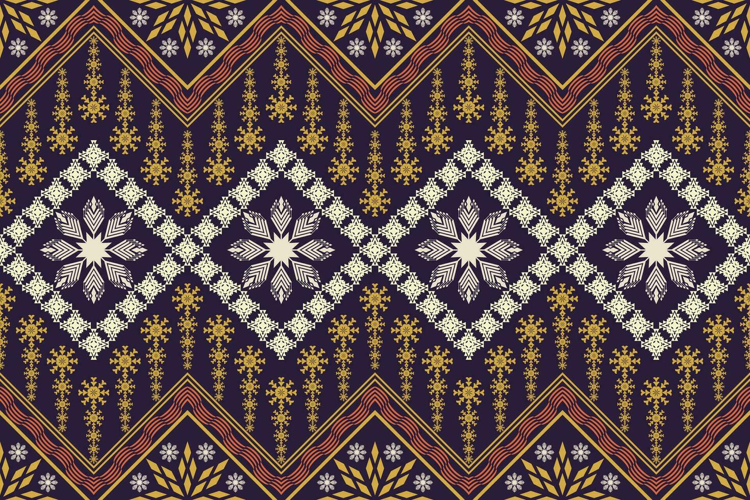 Geometric ethnic oriental traditional art pattern.Figure tribal embroidery style.Design for background,wallpaper,clothing,wrapping,fabric,element,,vector illustration. vector