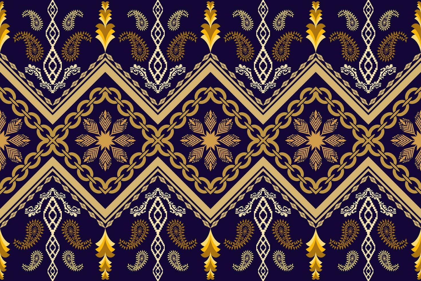 Geometric ethnic oriental traditional art pattern.Figure tribal embroidery style.Design for background,wallpaper,clothing,wrapping,fabric,element,,vector illustration. vector