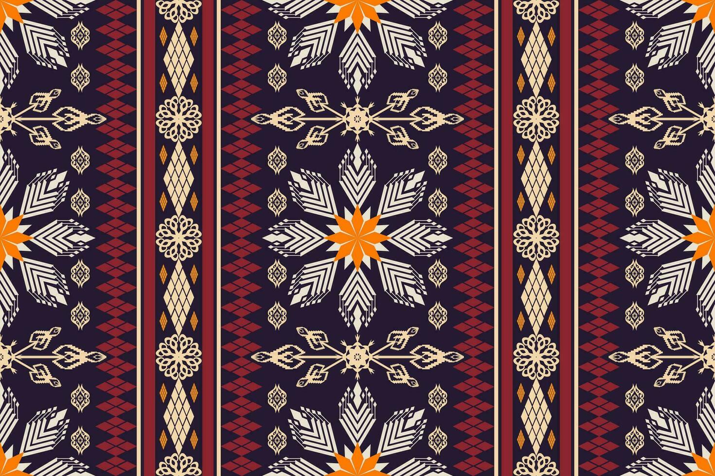 Geometric ethnic oriental traditional art pattern.Figure tribal embroidery style.Design for background,wallpaper,clothing,wrapping,fabric,element,,vector illustration. vector
