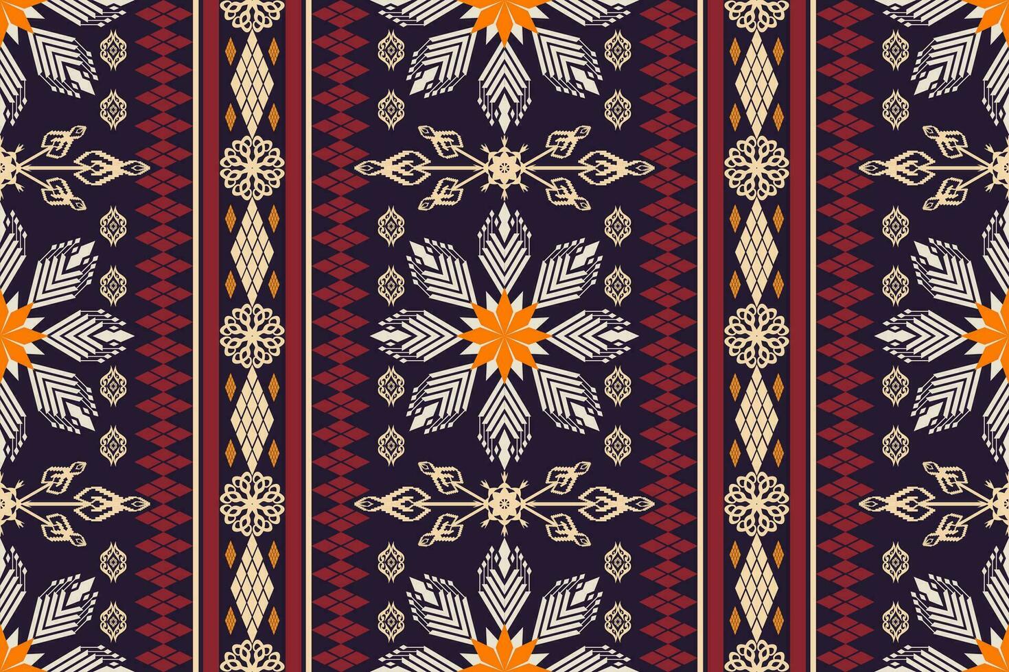 patrón de arte tradicional oriental étnico geométrico.figura estilo de bordado tribal.diseño para fondo, papel tapiz, ropa, envoltura, tela, elemento, ilustración vectorial. vector