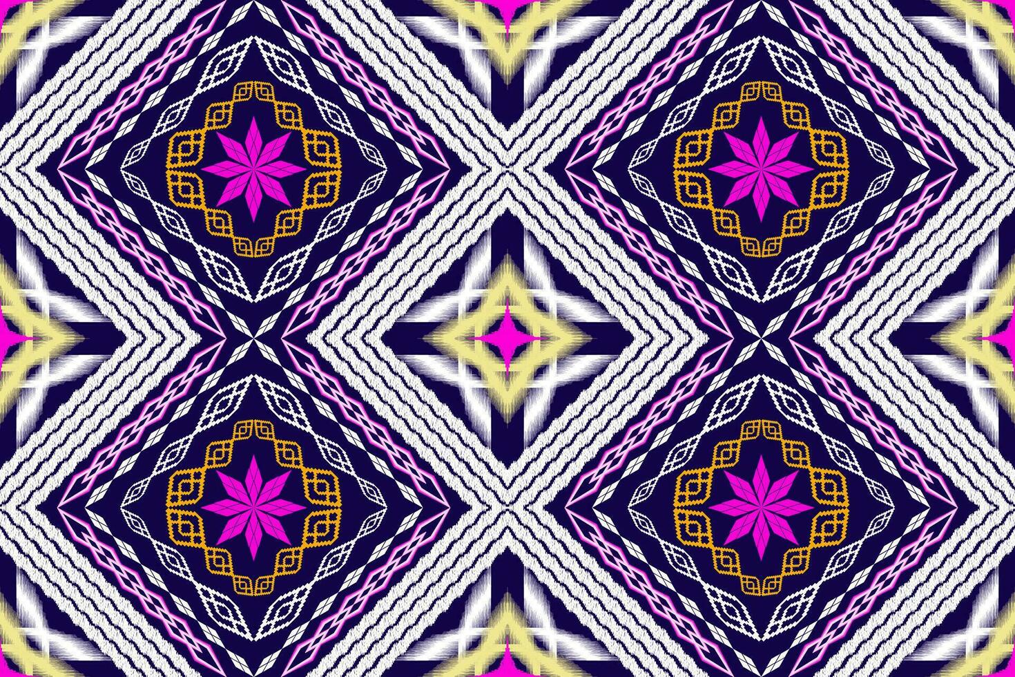 patrón de arte tradicional oriental étnico geométrico.figura estilo de bordado tribal.diseño para fondo, papel tapiz, ropa, envoltura, tela, elemento, ilustración vectorial. vector