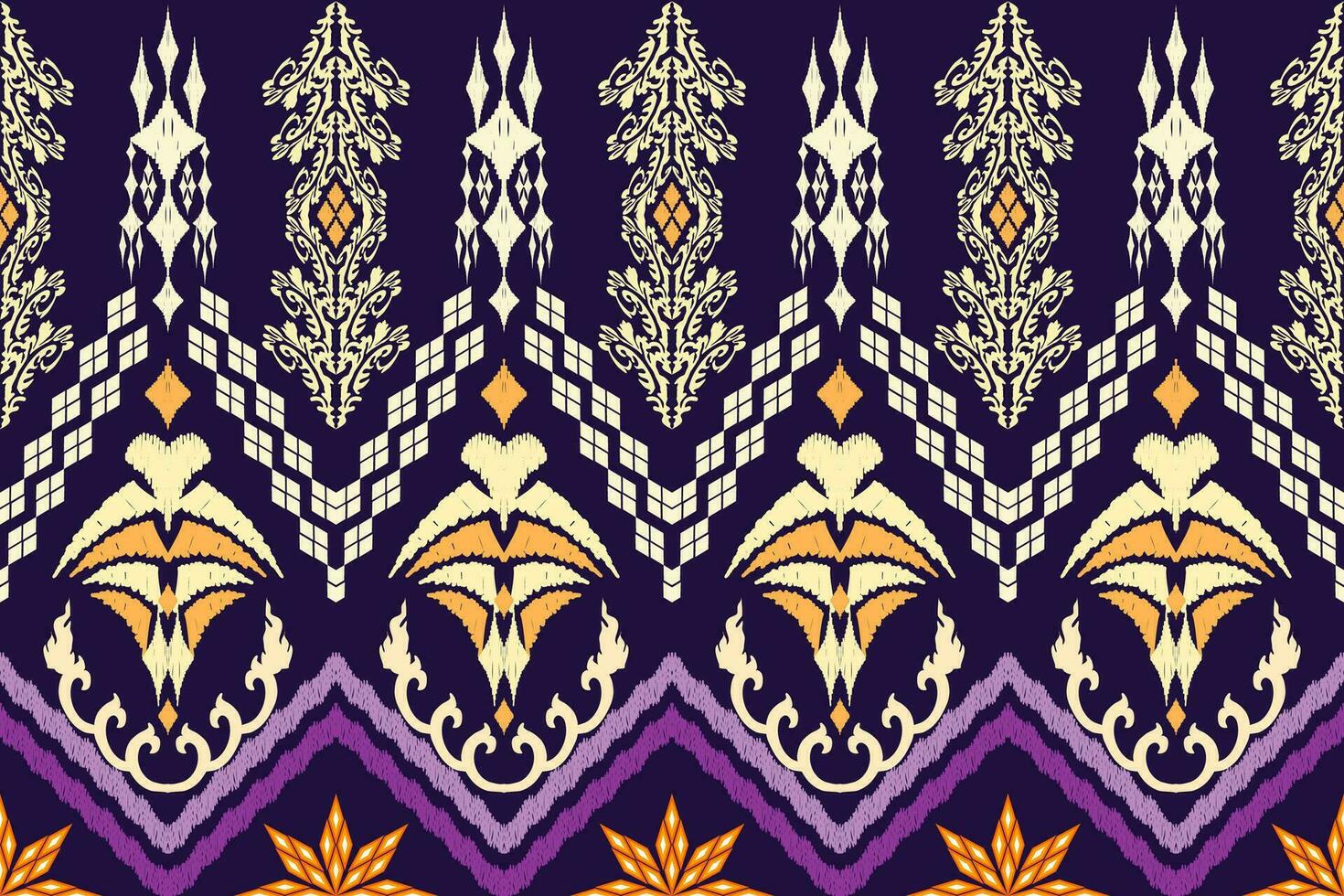 Geometric ethnic oriental traditional art pattern.Figure tribal embroidery style.Design for background,wallpaper,clothing,wrapping,fabric,element,,vector illustration. vector