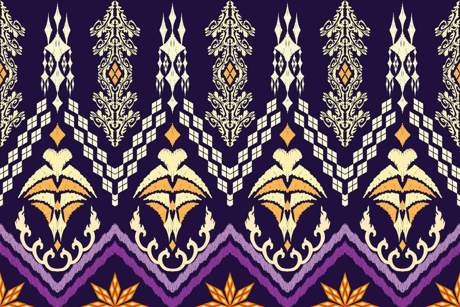 Geometric ethnic oriental traditional art pattern.Figure tribal embroidery style.Design for background,wallpaper,clothing,wrapping,fabric,element,,vector illustration. vector