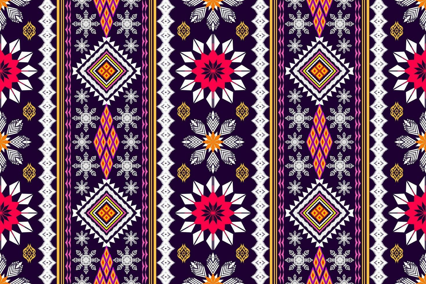 Geometric ethnic oriental traditional art pattern.Figure tribal embroidery style.Design for background,wallpaper,clothing,wrapping,fabric,element,,vector illustration. vector