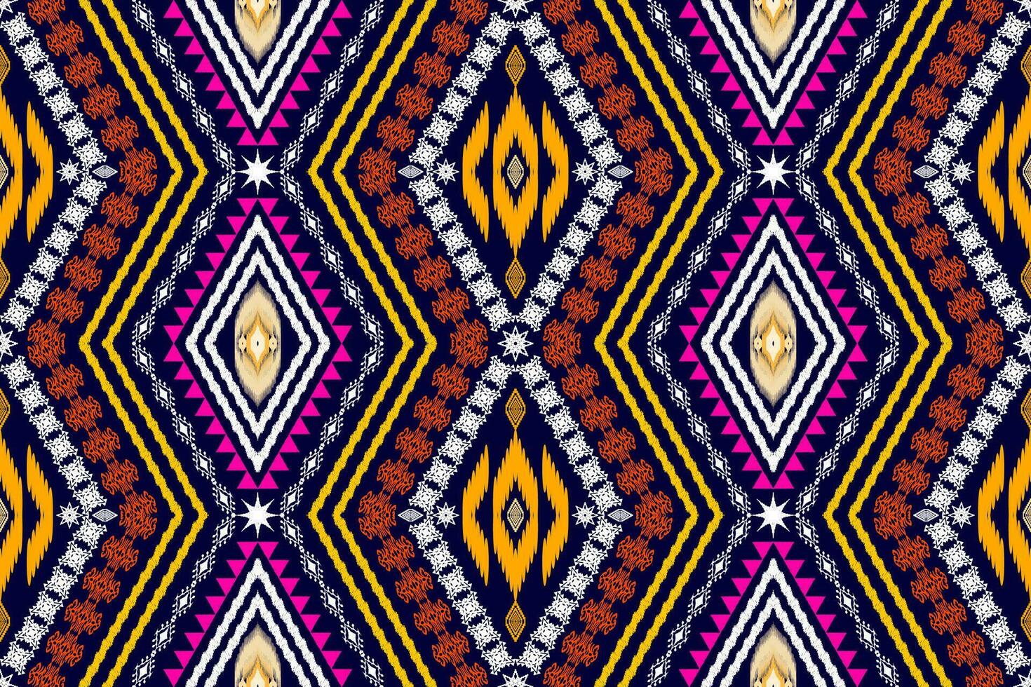 Geometric ethnic oriental traditional art pattern.Figure tribal embroidery style.Design for background,wallpaper,clothing,wrapping,fabric,element,,vector illustration. vector