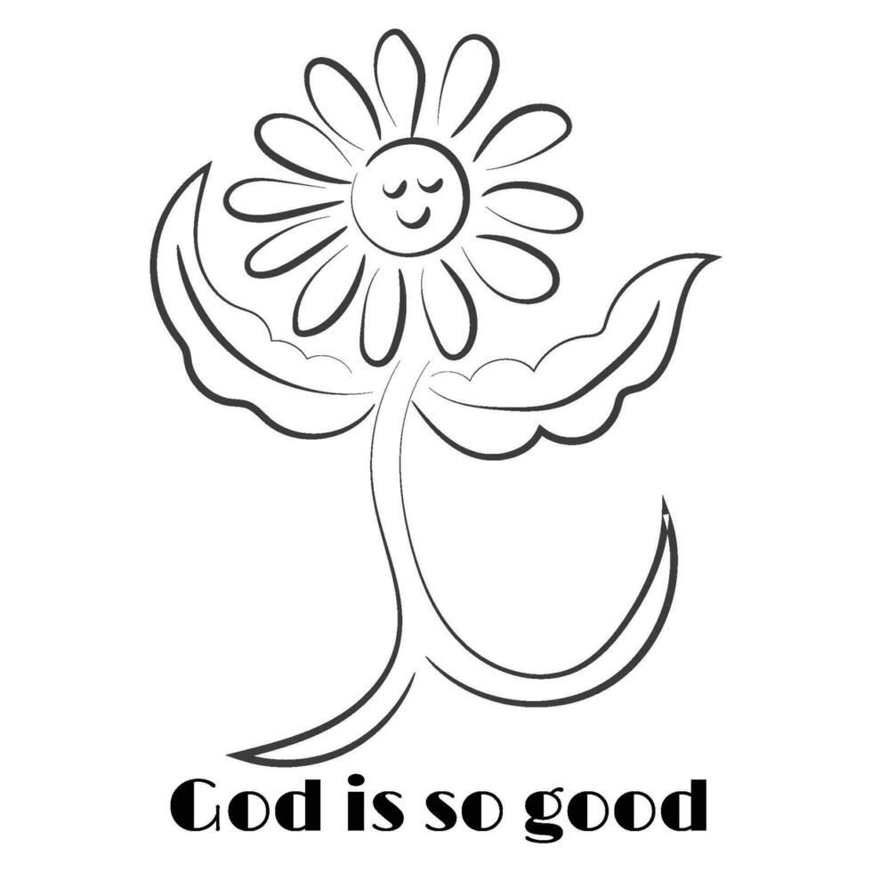 Christian line art design for print or use as banner, poster, photo overlay, apparel design vector
