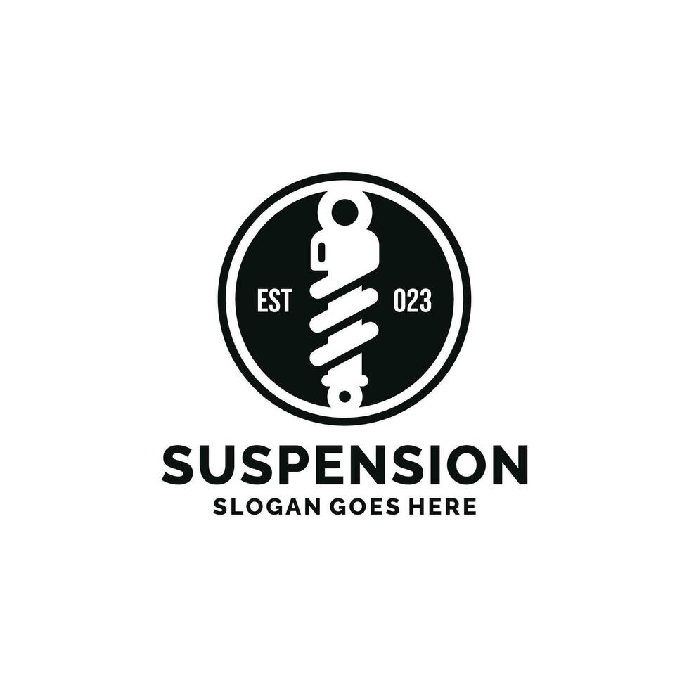 Shock breaker suspension logo design vector