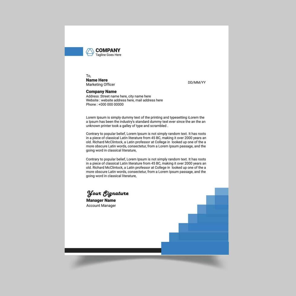 Creative Letterhead Template vector