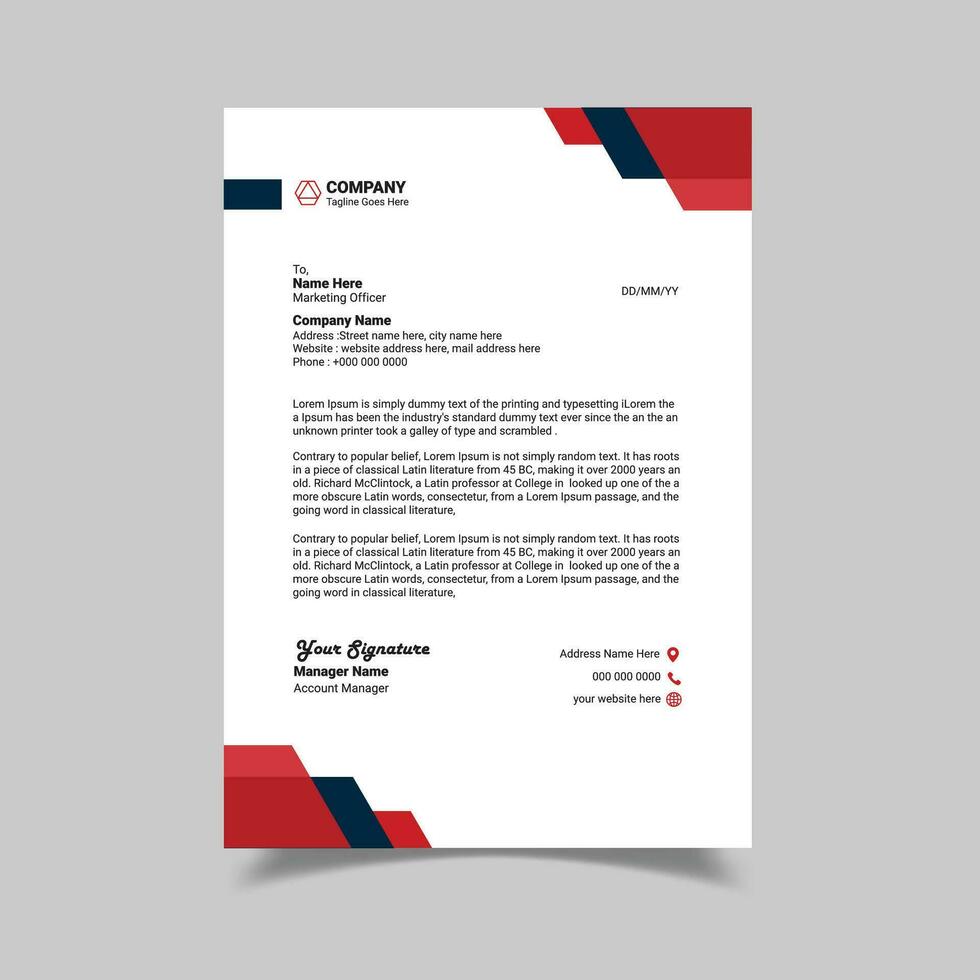 Creative Letterhead Template vector