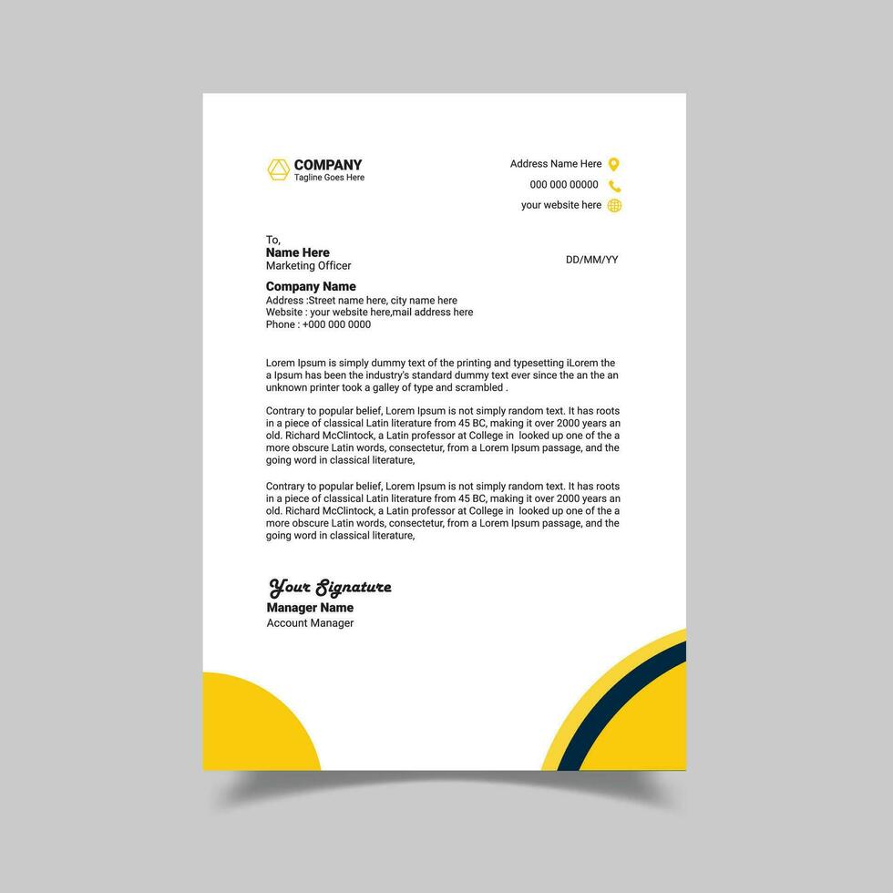 Creative Letterhead Template vector