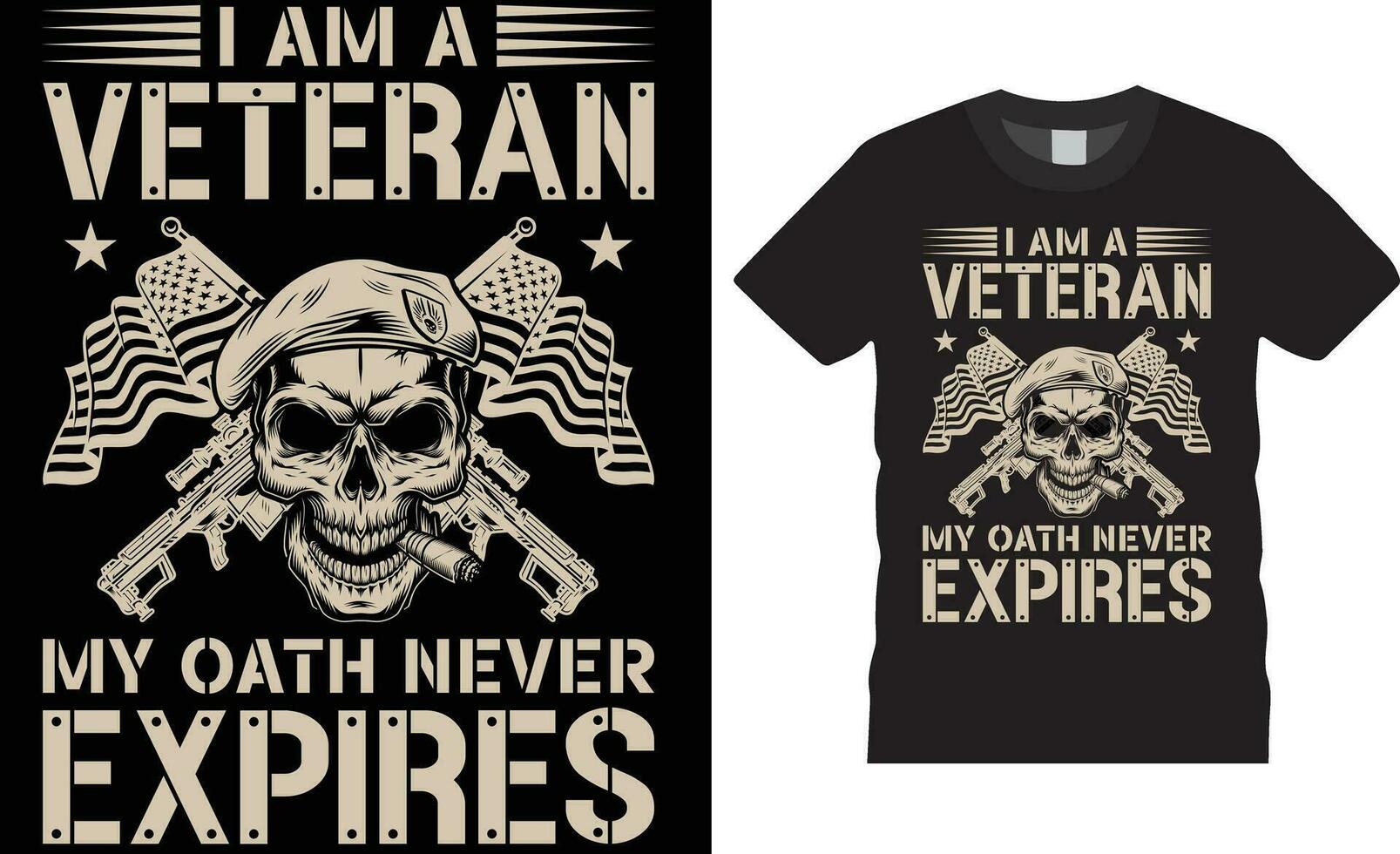 yo a.m un veterano mi juramento Nunca expira americano veterano camiseta diseño vector modelo.