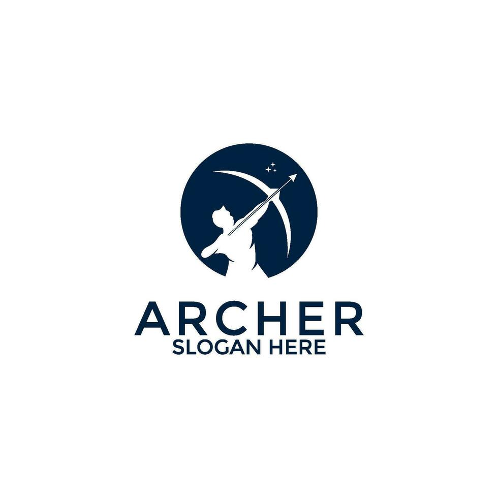 archer logo vector, creative archer logo design template vector
